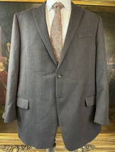 Joseph &amp; Feiss Gold 46R Brown 100% Wool Herringbone Tweed 2Btn Blazer Jacket - $59.99