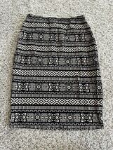 Juniors B_Envied Pencil Elastic Wasit Geometric Skirt Size Small Knee Le... - €5,13 EUR