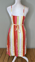 leith women’s Sleeveless Wrap dress Size S Yellow Red Striped P9 - £11.47 GBP