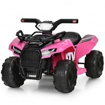 6V Kids ATV Quad Electric Ride On Car with LED Light and MP3-Pink - Color: Pink - £89.57 GBP