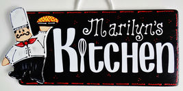 Personalize Fat Chef Kitchen Sign Name Wall Plaque Cucina Bistro Italian Decor - £25.72 GBP