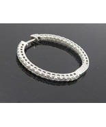 14K GOLD - Sparkling Cubic Zirconia Single Round Hoop Earrings - EG3674 - £247.46 GBP