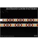 Beaded Hatband Loom Pattern No.111 - Delica Loom Stitch 2 Variant Colors... - $5.81 CAD