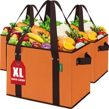 Reusable Grocery Bags (Pack Of 3) - Heavy Duty Box Bag, Large Shopping T... - $54.99