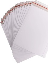 100 Pack 9x12 Self Seal White Cardboard Photo Mailers Envelopes for Shipping, Pa - £47.44 GBP