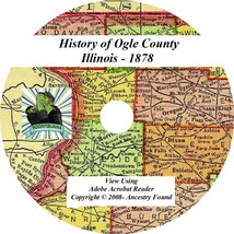 1878 History &amp; Genealogy of OGLE County Illinois IL - £4.58 GBP