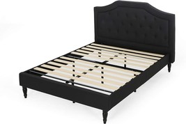 Theresa Modern Fabric Upholstered Queen Sized Bed Set By Veromca, Black. - £261.36 GBP