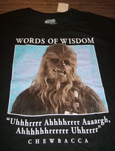 Star Wars Chewbacca Words Of Wisdom T-Shirt Mens Small New w/ Tag Chewy - £15.82 GBP