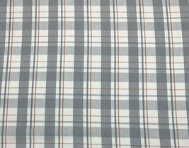 Ballard Designs Suzanne Kasler Mcneal Plaid Gray Ivory Fabric By The Yard 57&quot;W - £17.22 GBP