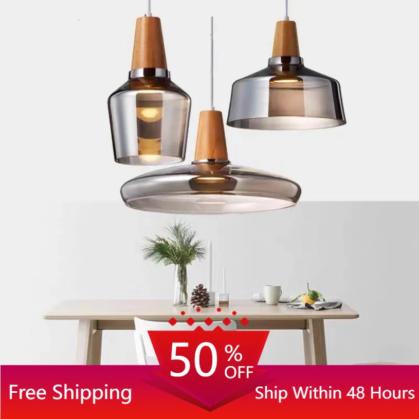  restaurant decoration hanging lamp wooden island decor ceiling chandeliers wood nordic thumb200