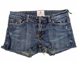 People’s Liberation Cut Off Denim Shorts Blue Size 29 Star Pockets - £7.88 GBP