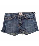 People’s Liberation Cut Off Denim Shorts Blue Size 29 Star Pockets - £7.39 GBP