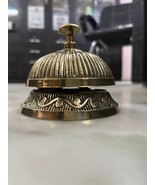 Table Desk Bell Antique Vintage Brass Hotel Service Ornate Reception Cou... - £24.17 GBP