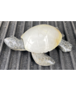 Hand-Carved Marble Soapstone Sea Turtle Figurine – 5&quot; Stone Sculpture - $475.79 MXN