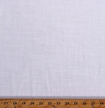 Cotton Lawn Batiste Linen-Look Weave White 58&quot; Wide Fabric by the Yard D163.39 - £20.92 GBP