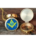 Personalized Masonic Brass Compass Gift With Wooden Box - Masonic Compass - £21.93 GBP