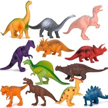 Kids Dinosaur Figures Toys, 7 Inch Jumbo Plastic Dinosaur Playset, Stem Educatio - £28.76 GBP