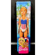 Barbie Flag Beach Barbie Doll (12 inches) with Molded Stars &amp; Stripes - £15.52 GBP