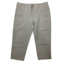 Cabelas Hiking Pants Women&#39;s Tall Size 48x30 Outdoor 100% Cotton Cargo Gray - £19.55 GBP