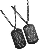 2 PCS Dog Tag Necklace to My Son from Dad Mom I Want You to - $47.83