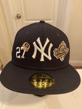 Yankees 27x World Series Champions ring trophy WS patches fitted cap siz... - £27.06 GBP