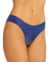 Aqua Swim Bikini Bottom Brief Shimmer Metallic Sparkle Sapphire Blue M - £11.40 GBP