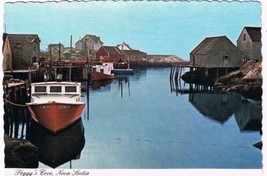 Nova Scotia Postcard Peggy&#39;s Cove Boats Wharfs - £2.43 GBP