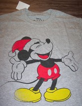Walt Disney Retro Mickey Mouse In Santa Hat Christmas T-Shirt 2XL Xxl New w/ Tag - £15.82 GBP