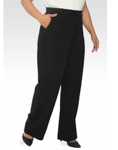 Standards &amp; Practices Erica Pintuck Crepe Wide Leg Trouser Dress Pants, ... - $32.73