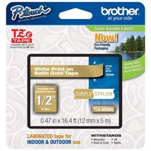 Brother PTouch 1/2" Laminated TZe Tape Model TZE-MQ835, TZEMQ835 - $28.99