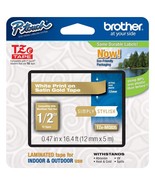 Brother PTouch 1/2&quot; Laminated TZe Tape Model TZE-MQ835, TZEMQ835 - £22.79 GBP