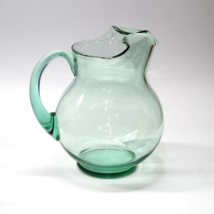 Vintage AQUA TEAL 3 Qt Ball Pitcher Jug Container With Ice Lip - Maker U... - $16.81