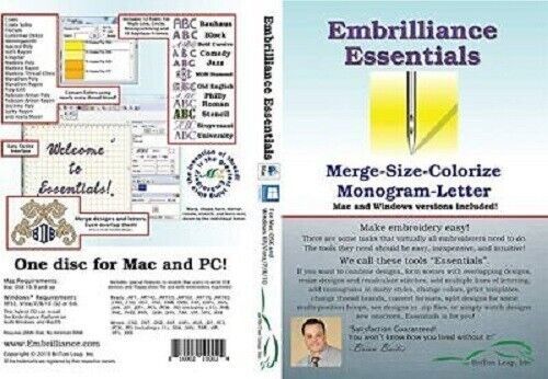 Primary image for Embrilliance Essentials Machine Embroidery Software