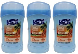 3x Suave Antiperspirant Deodorant 24Hr Odor Protection TROPICAL PARADISE... - £13.23 GBP