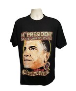 44th President of the United States Barack Obama Adult Large Black TShirt - £11.66 GBP