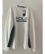 NWT POLO SPORT RALPH LAUREN White Sweatshirt Men XL $125 Xlarge Colorblock Black - $67.31