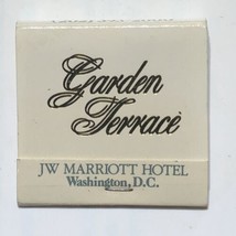 Garden Terrace JW Marriott Hotel Washington DC Match Book Matchbox - £3.10 GBP