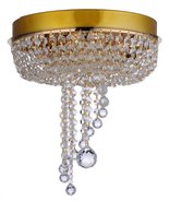 Royal Designs Flush Mount Ceiling Light, Polished Brass Finish, 2 Lights... - $117.76