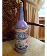 DECOUPAGE BOTTLE OF WINE  With Sale boat very nice. - £38.91 GBP