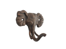 [Pack Of 2] Rustic Copper Cast Iron Elephant Hook 5&quot;&quot; - £34.56 GBP