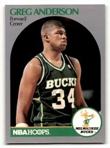 1990 Hoops #173 Greg Anderson    Milwaukee Bucks Basketball Cards NM Ne ID:55663 - $1.67