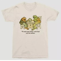 Frog and Toad Size Small Men’s Beige T-Shirt Tee Crewneck Graphic Print - $19.79