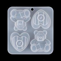 New Resin Crafts Crystal Epoxy Jewelry Making Tools Resin Mold Bear Mold Silicon - £8.73 GBP