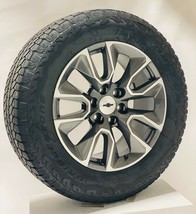 20&quot; Chevy Silverado Gunmetal RST OEM Wheels Bridgestone AT Tire TPMS LUG... - $1,880.01