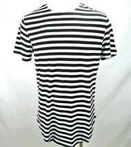 Cottory Striped Hip Hop Basic Longline Crewneck T-Shirt Mens Sz XL Short Sleeve - £19.55 GBP