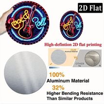 Vintage Metal Signs - Rock &amp; Roll Guitar Wall Decor, 8x8 Inch - $15.99