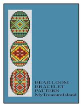 Bead Loom Easter Egg Sampler 4 Spring Sampler Bracelet PDF Pattern BP_87 - $4.00