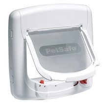 PetSafe Magnetic 4-Way Cat Flap Deluxe 400 White - £41.17 GBP
