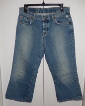 Lucky Brand Dungarees Easy Rider Crop Denim Pants Size 8/29 (31 x 22) - £18.82 GBP
