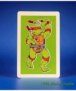 Vintage 1990 TMNT Heroes in a Halfshell Game Card Michelangelo MINT   - $459.63 MXN